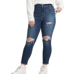 Levi's 720 Dark Blue Distressed Skinny Jeans